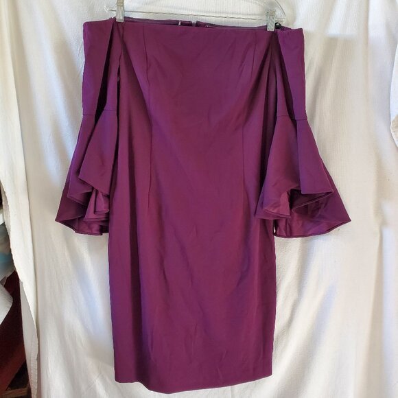 NWT Calvin Klein Off-The-Shoulder Sheath Dress for Women Size 16 - Picture 1 of 7